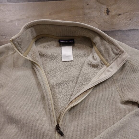 Patagonia Better Sweater Jacket Girls XL (14) Oatmeal Fleece Zip-Up Outdoor - Picture 4 of 13